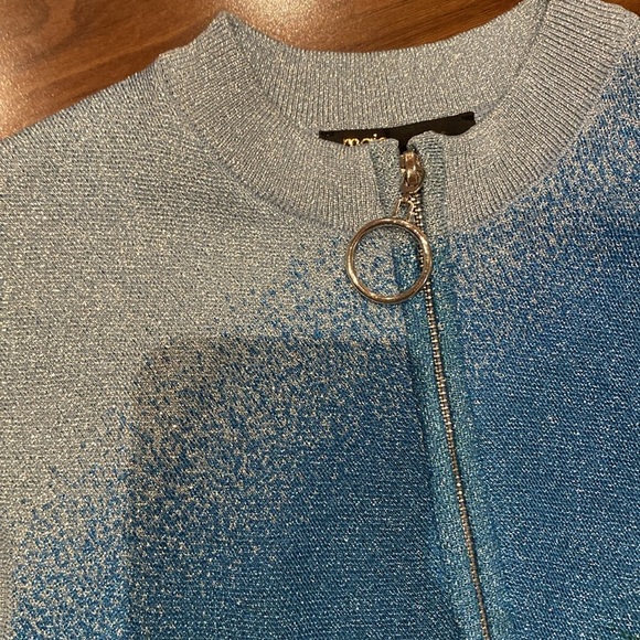 Maje / Raina knit ombre ocean sweater mini dress size 38 m - Picture 6 of 8